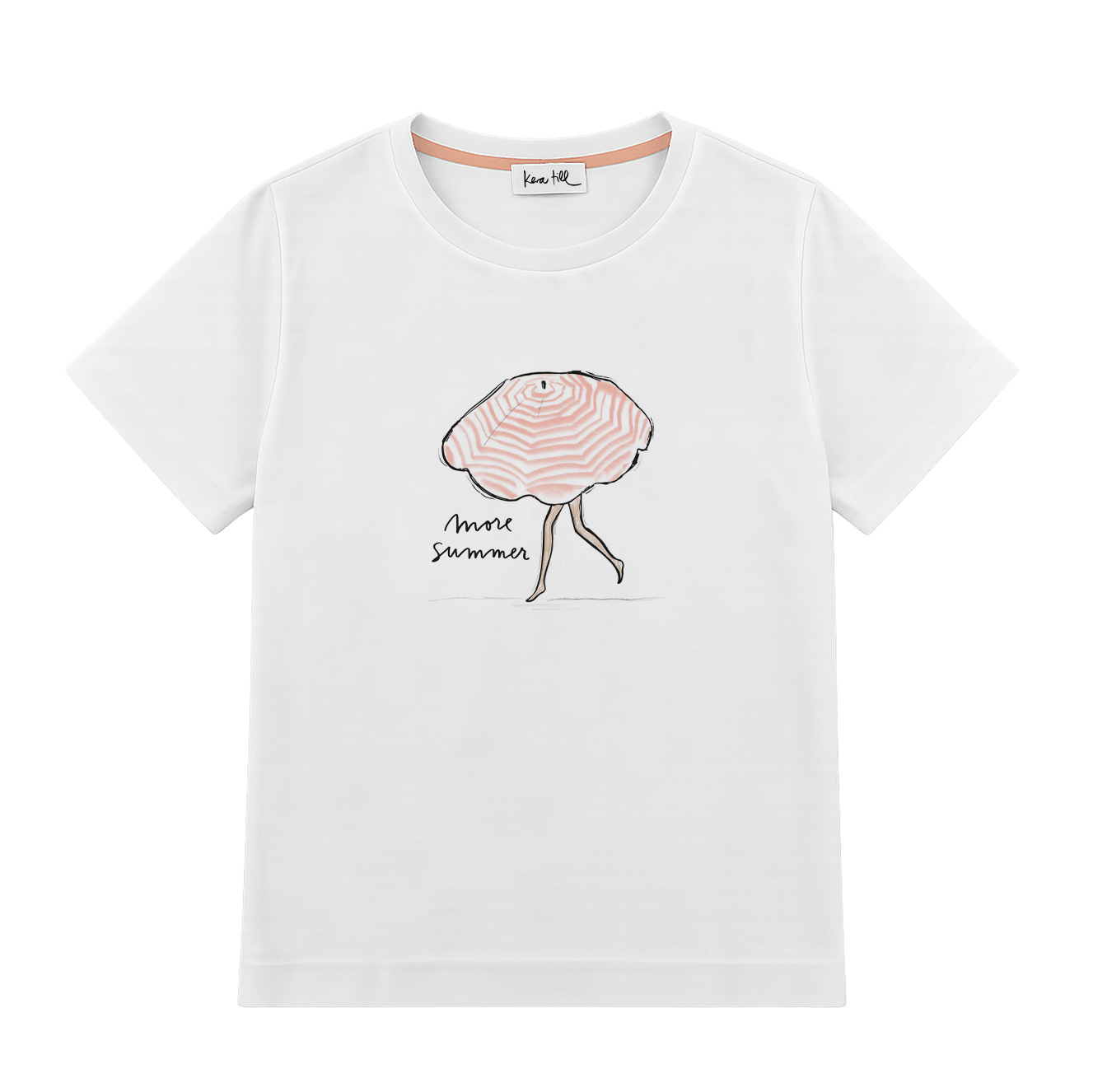 T-shirt MORE SUMMER, round neck, short sleeve, oversized, relaxed fit, front print