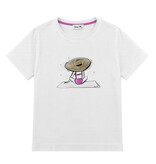 T-Shirt SONNENHUT, rundhals, halbarm, oversized, lässiger Schnitt, Frontdruck