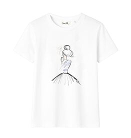 T-shirt COFFEE, round neck, short sleeve, oversized, relaxed fit, front print