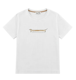 T-shirt I LOVE U DACHSHUND, round neck, short sleeve, boxy shape, front print