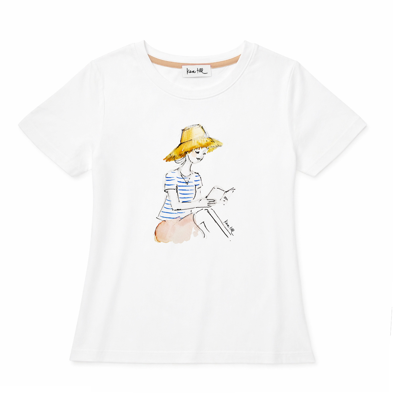 T-Shirt READING, rundhals, halbarm, taillierter Schnitt, Frontdruck