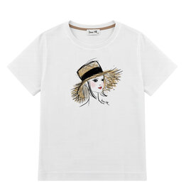 T-Shirt CHAPEAU, rundhals, halbarm, Boxy shape, Frontdruck