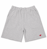 Shorts HEART, grau meliert, oversized, lässiger Schnitt