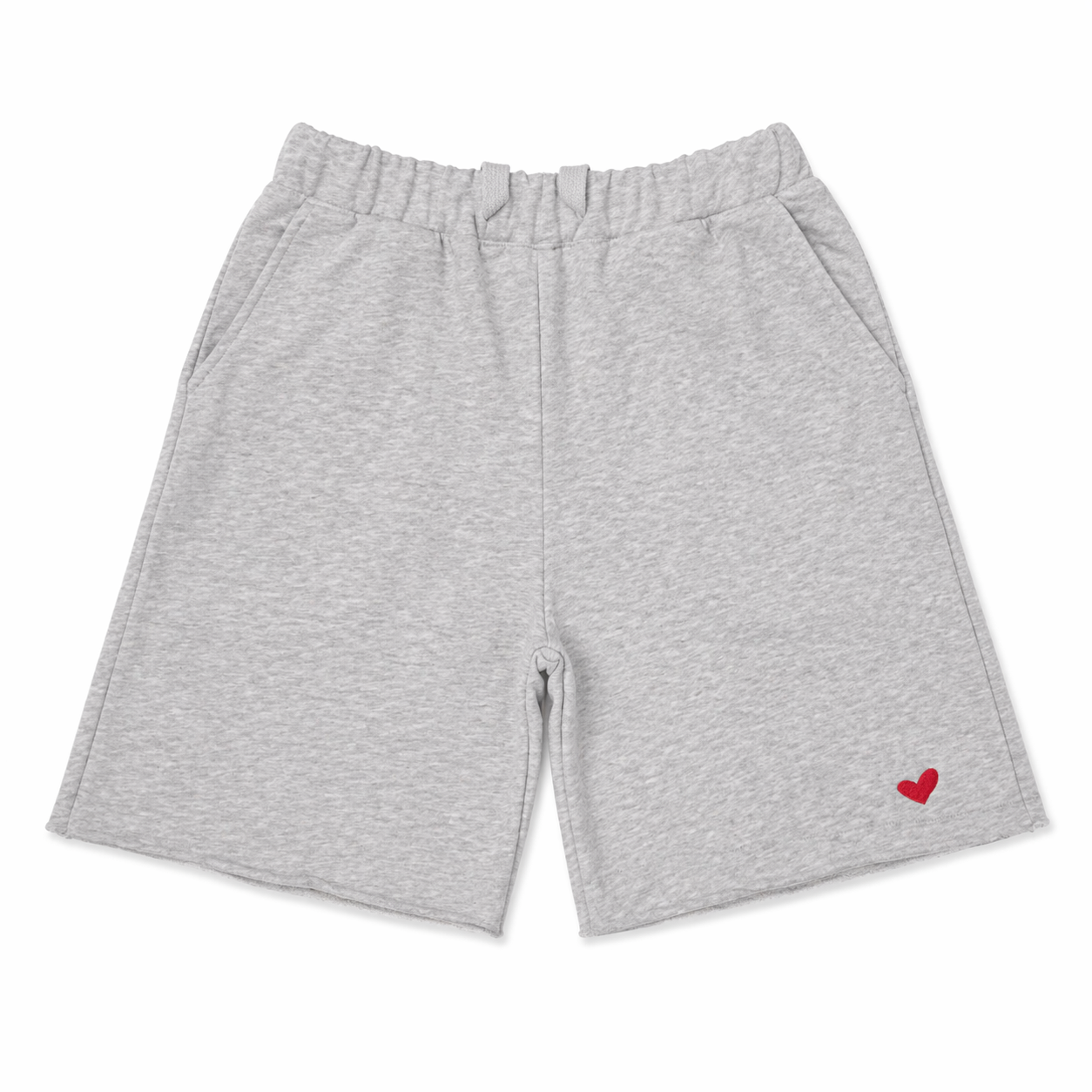 Shorts HEART, grau meliert, oversized, lässiger Schnitt
