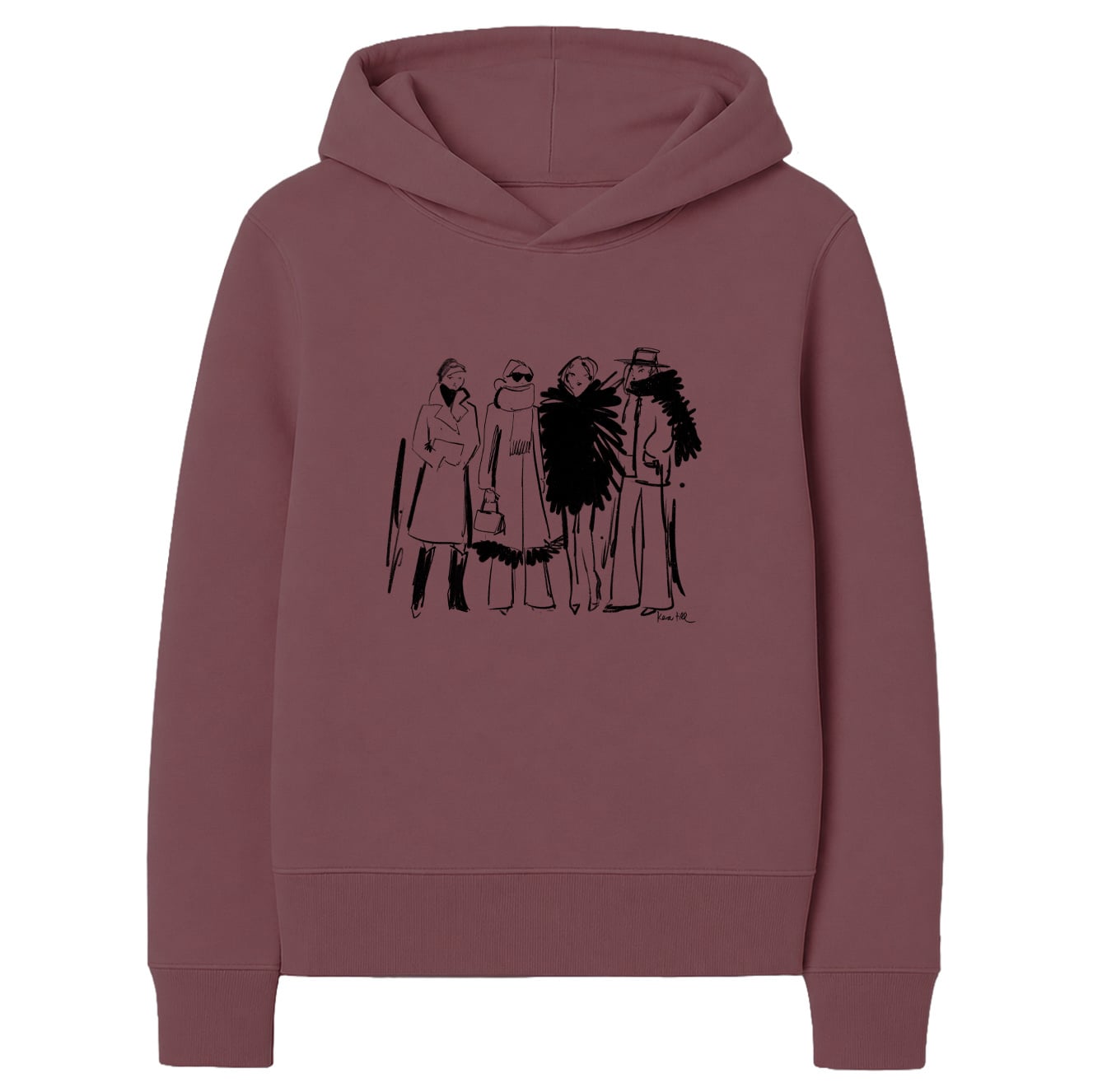GIRLS GANG hoodie, blush, relaxed fit, front print