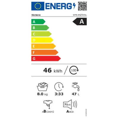 SIEMENS WM14N29XNL