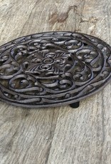 Pannenonderzetter -gietijzer ovaal - bruin