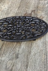 Pannenonderzetter -gietijzer ovaal - bruin