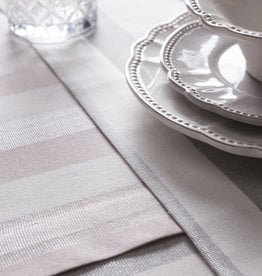 Linen & More Tafellaken royal stripe -  roze