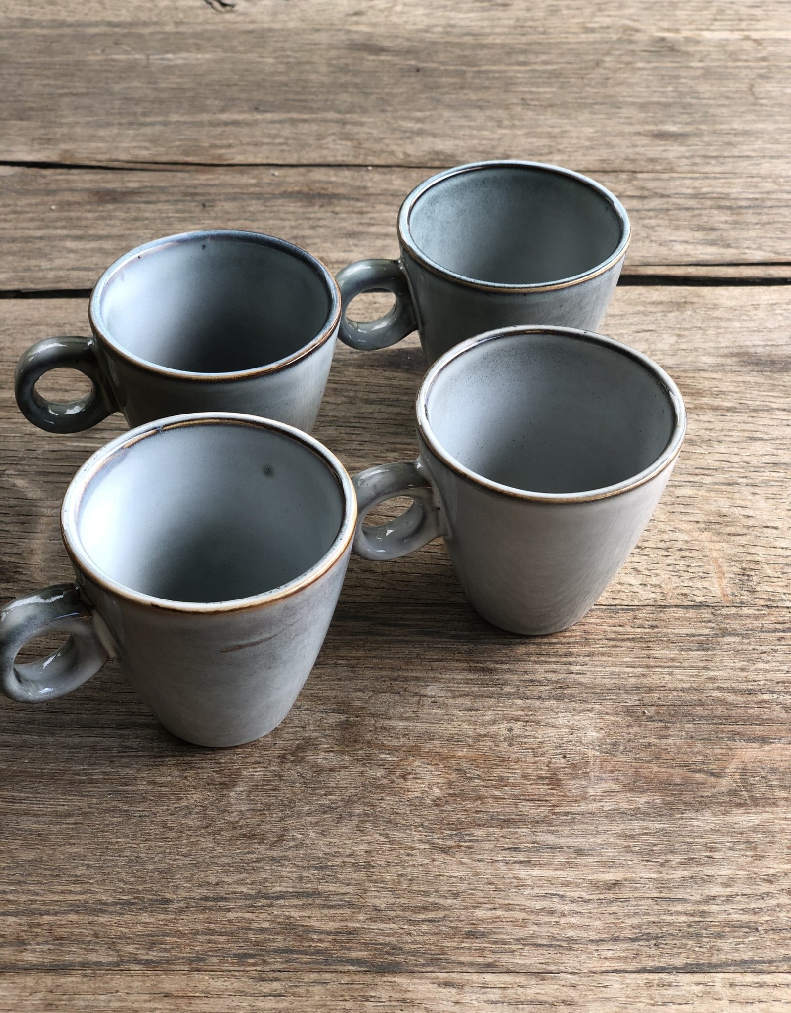 Mica decorations Espresso kopje Tabo - set van 4 -grijs