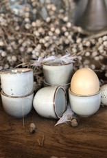 Mica decorations Eierdopje Tabo - 6 stuks - grijs