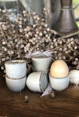 Mica decorations Eierdopje Tabo - 6 stuks - grijs