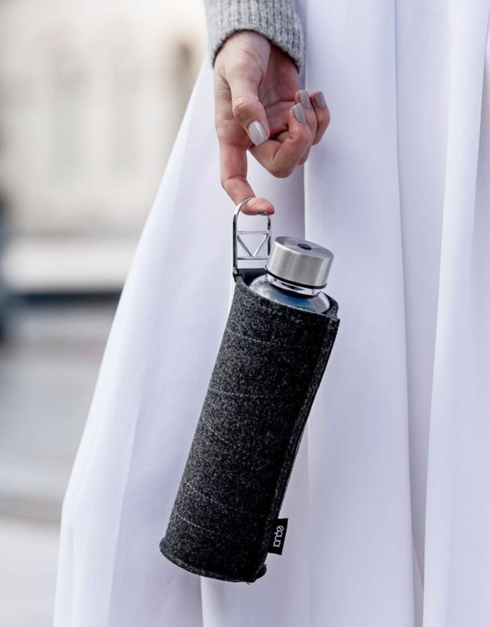 Equa mismatch Waterfles met hoes - glas