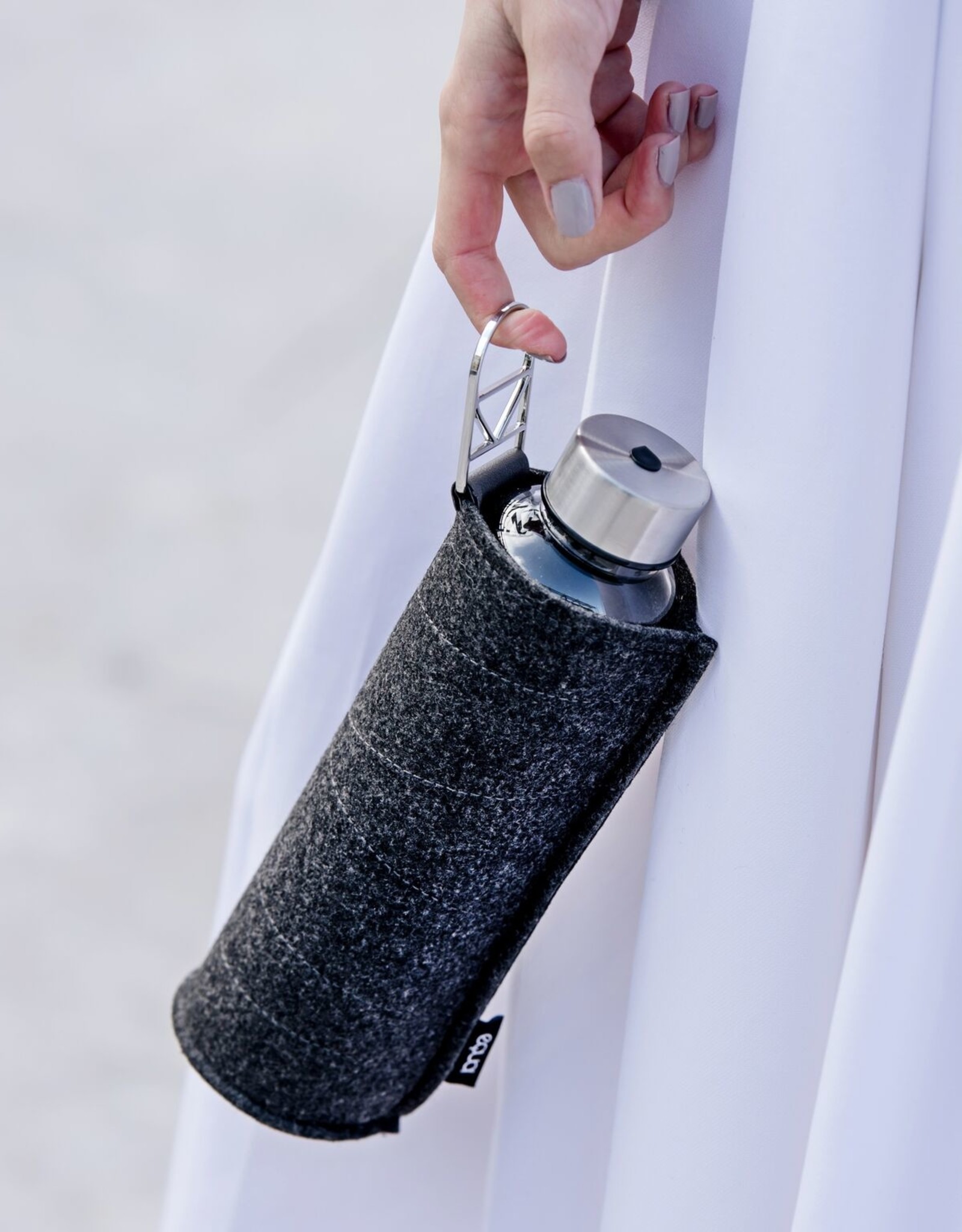 Equa mismatch Waterfles met hoes - glas