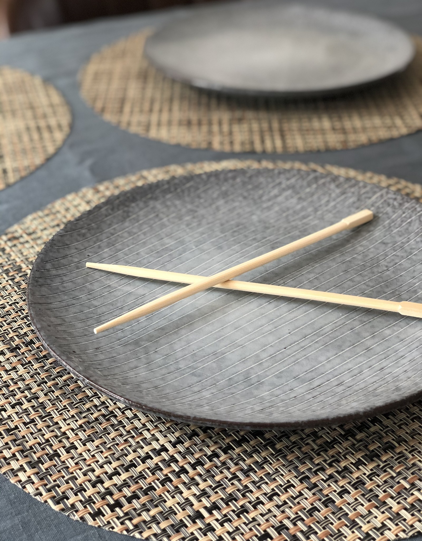 Dixie Sweden Placemat  4  stuks rond straw melange