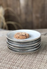 Mica decorations Bordje Tabo -14 cm -  set van 6 - grijs