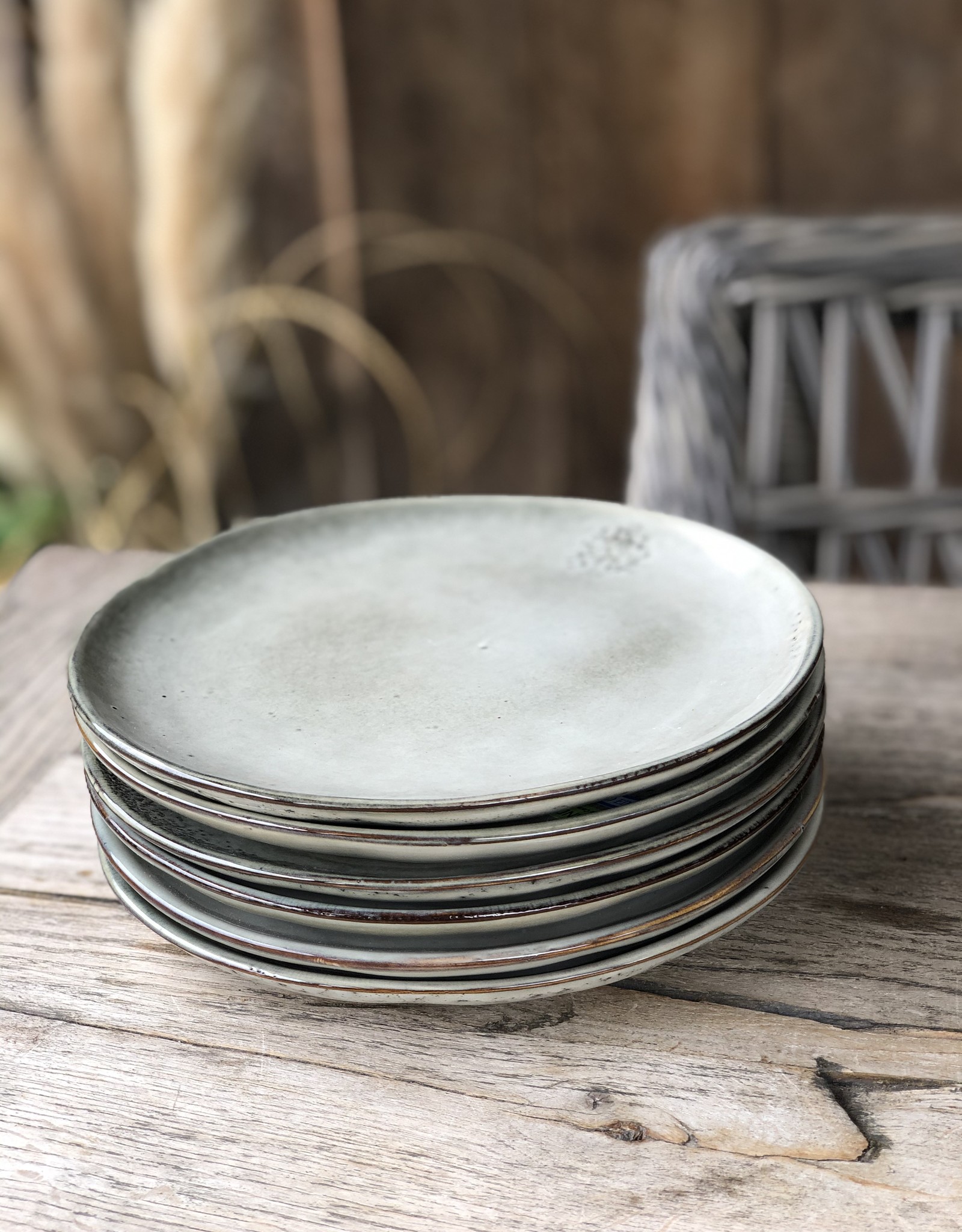 Lavandoux Dinerbord set van 8  - Groen mix