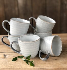 Mica decorations Mok Tabo Large - set van 6 - grijs