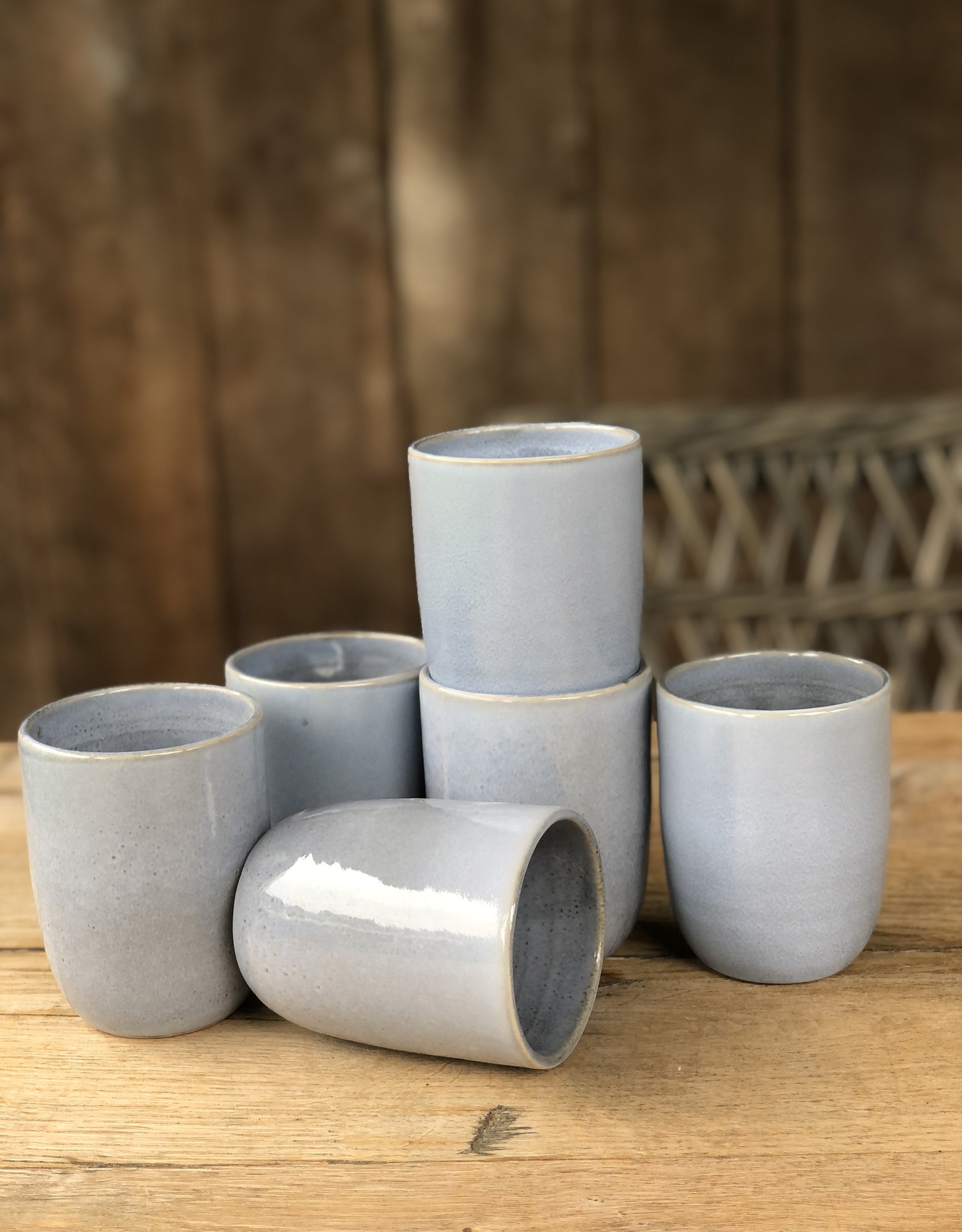 Beker set van 6 - blauw