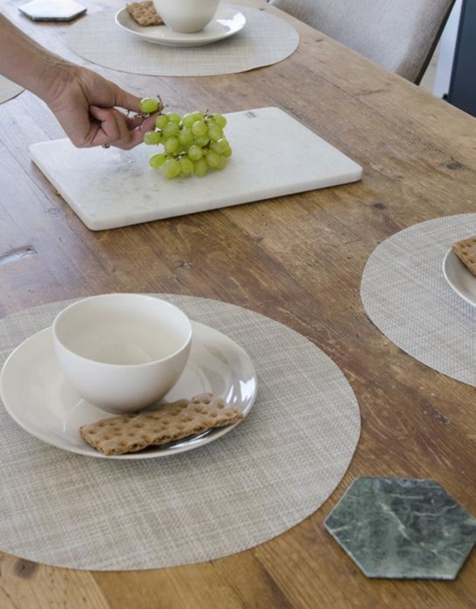 Dixie Sweden Placemat  4 stuks rond oyster white