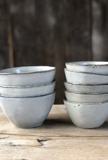 Mica decorations Schaaltje Tabo - 11,5 cm - set van 6 - grijs