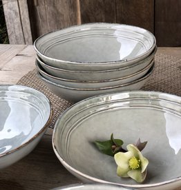 Mica decorations Pasta of diep bord Tabo - set van 4 - grijs