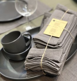 Linen & More Placemat set 8 delig grijs