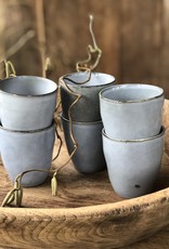 Lavandoux Cappuccinobeker set van 6 - blauw Lavandoux Cappuccinobeker set van 6 - blauw