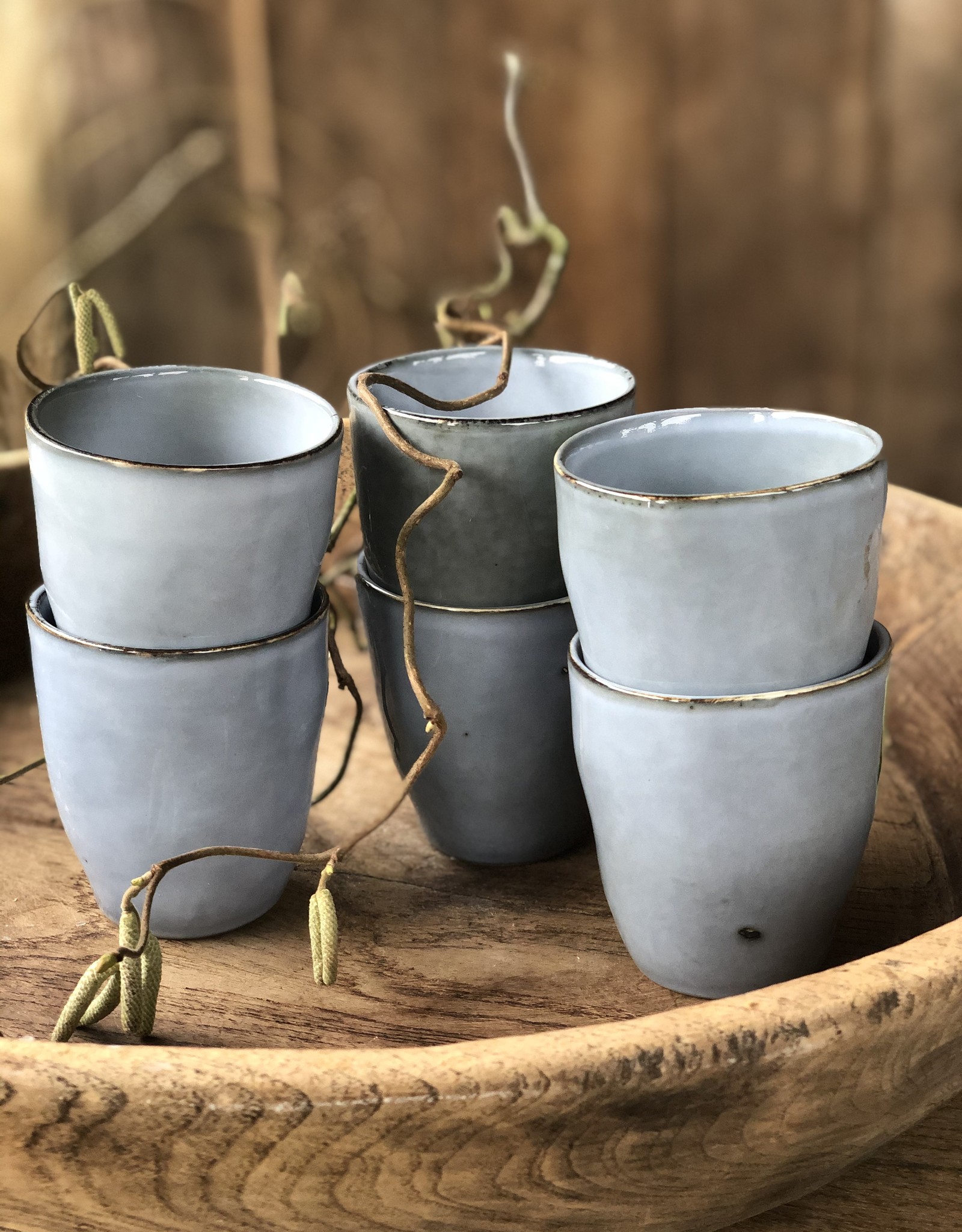 Lavandoux Cappuccinobeker set van 6 - blauw