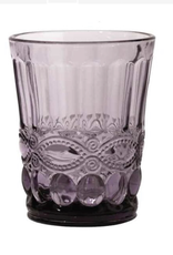 Waterglas  set van 6 - vintage paars