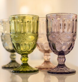 Solagne Tognana Wijnglas  set van 6 - vintage roze