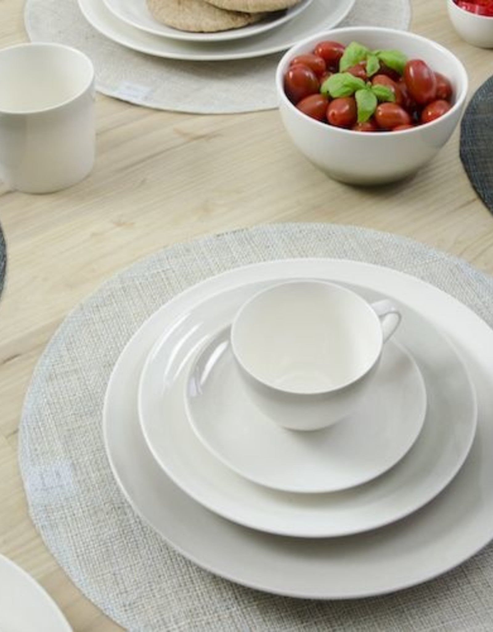 Dixie Sweden Placemat 6 stuks rond grey