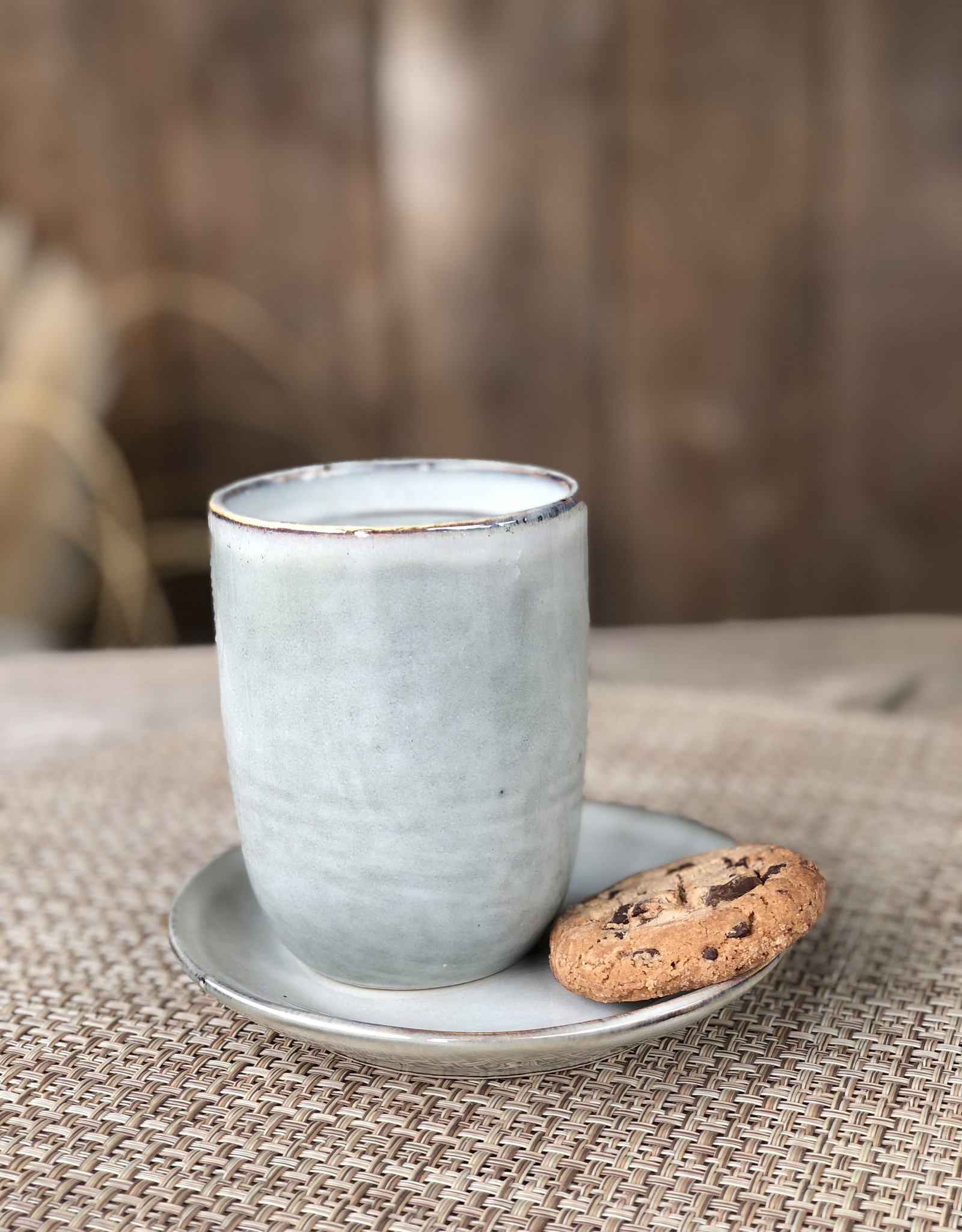 Mica decorations Beker large Tabo -  set van 6  - grijs