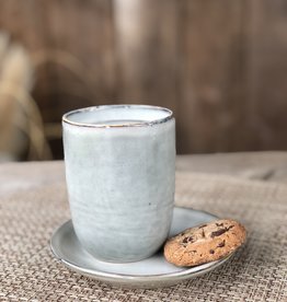 Mica decorations Beker large Tabo -  set van 6  - grijs