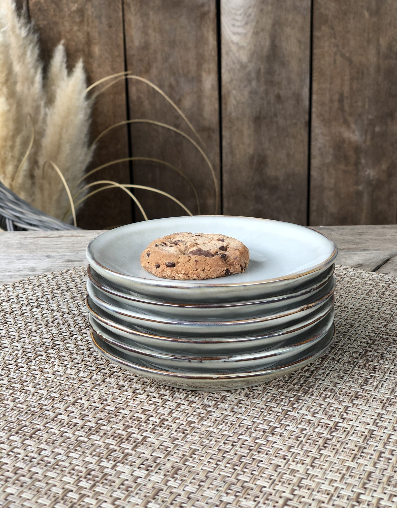 Mica decorations Beker large Tabo -  set van 6  - grijs