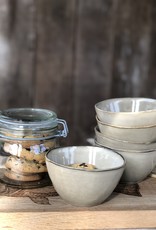 Mica decorations Kom Tabo -14 cm -set van 3  - grijs