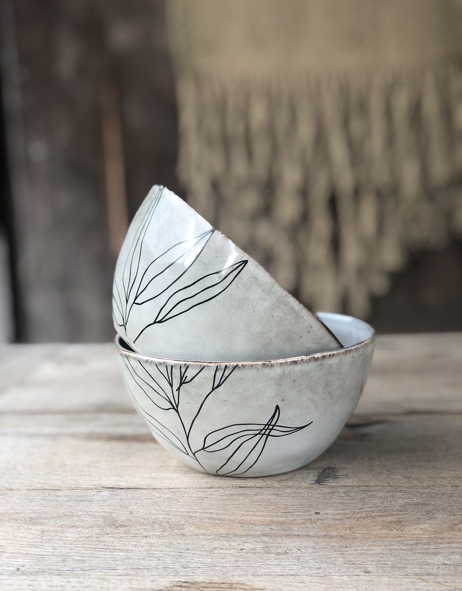 Mica decorations Kom Tabo - 15 cm -set van 2