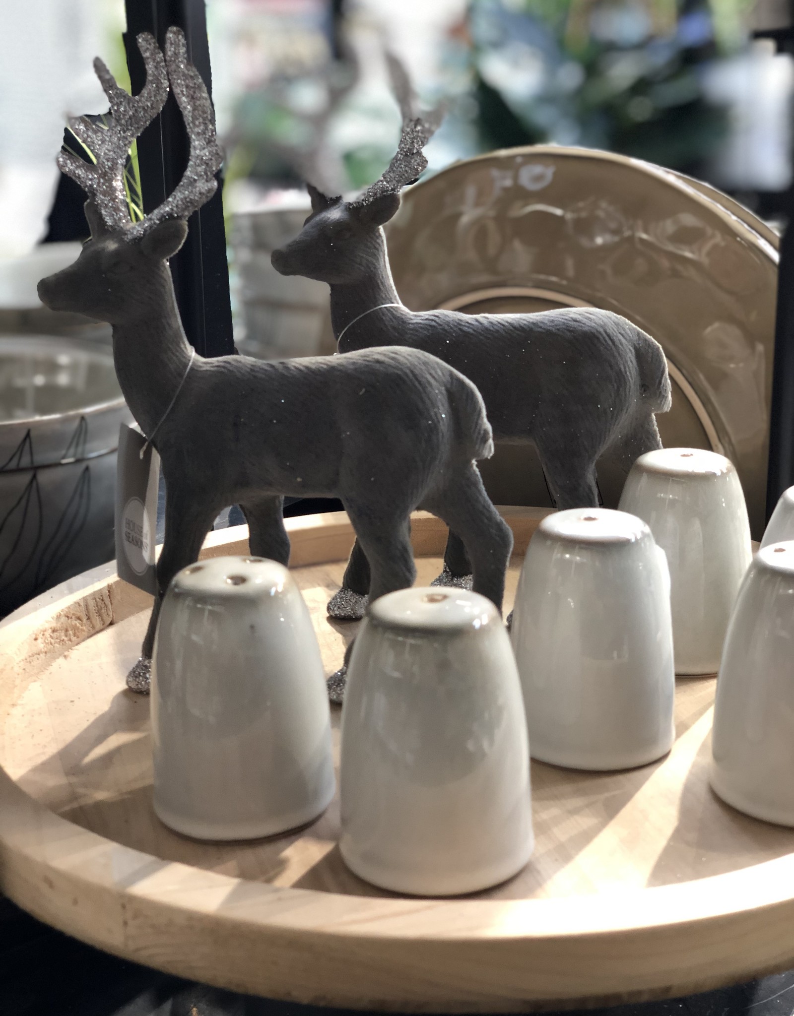 Mica decorations Peper en zout stel  Tabo - grijs