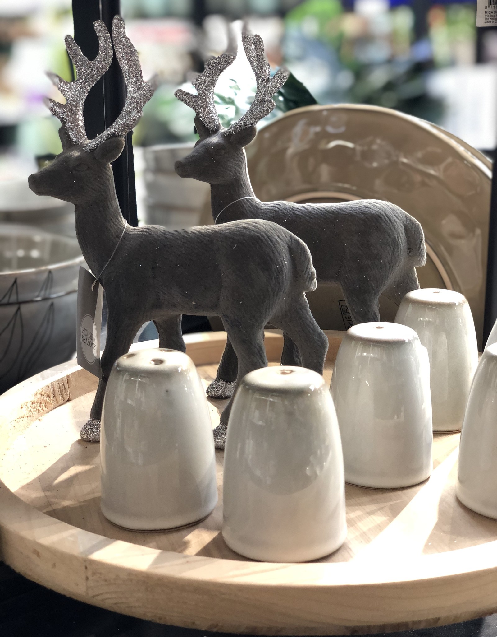 Mica decorations Peper en zout stel  Tabo - grijs