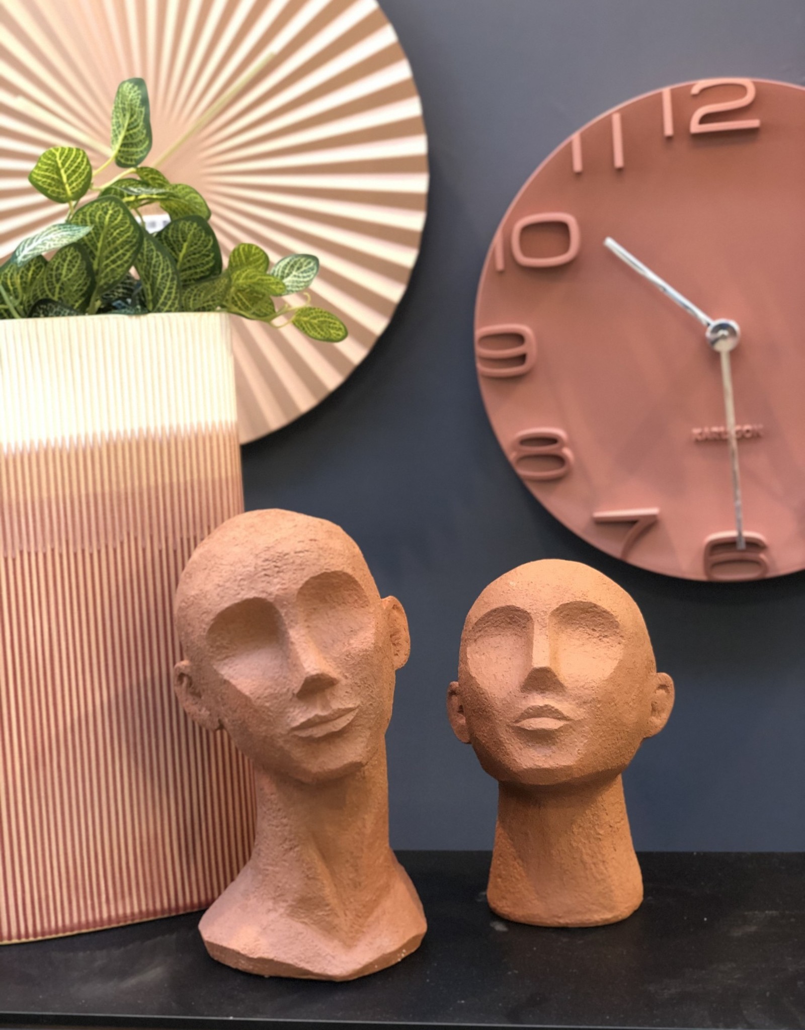 Present time Gezicht sculptuur/Face art up terra