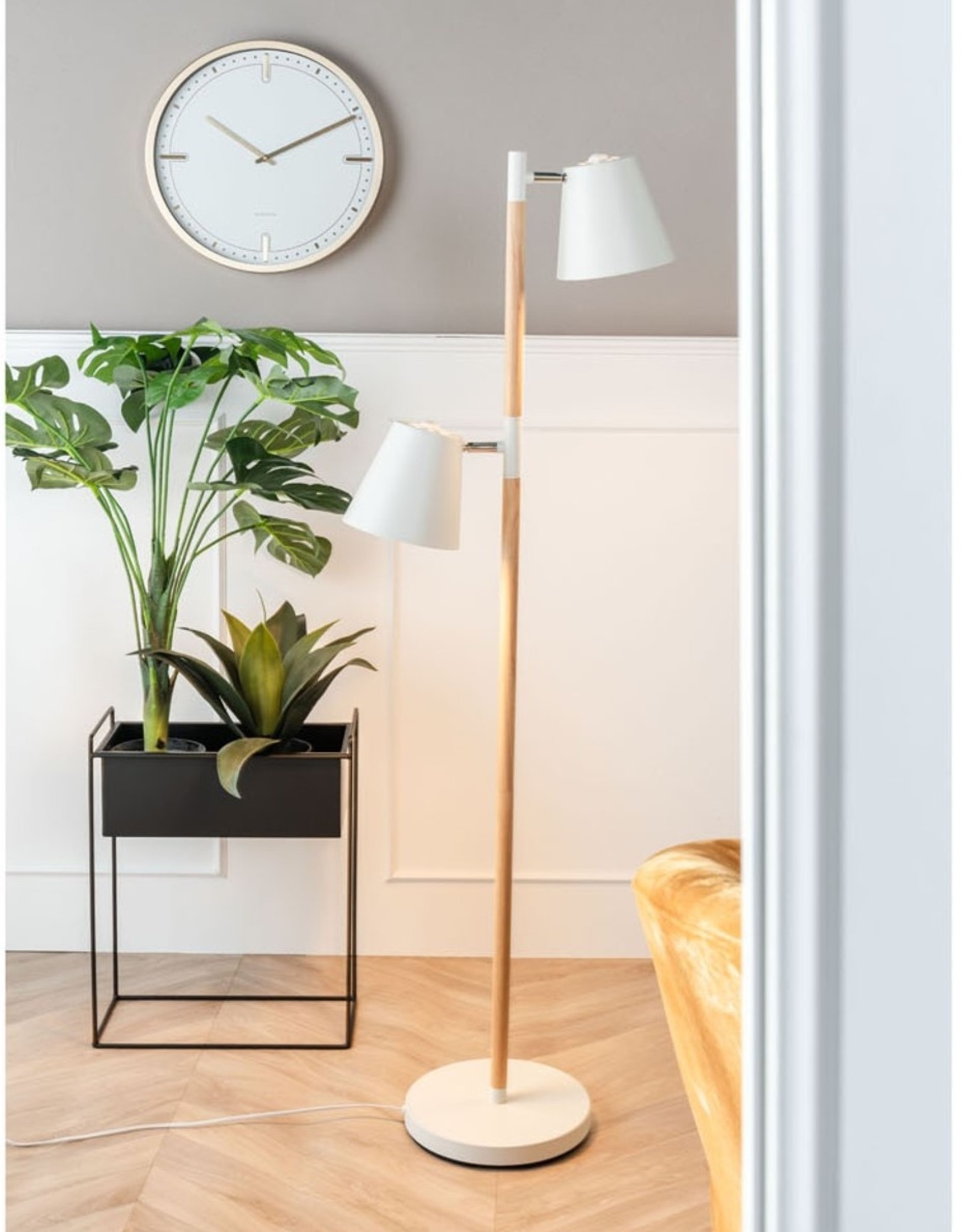 Karlsson Wandklok Dots & Batons - gold