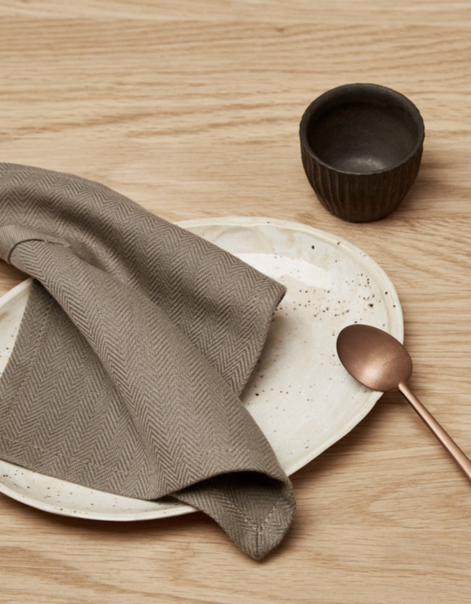 Gift stories Servet set van 4 - stone / Clay