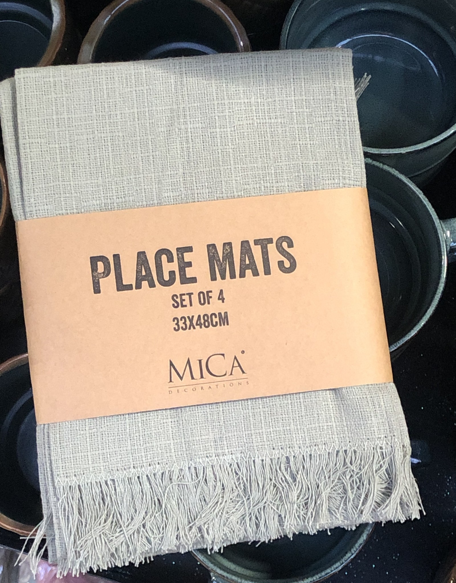 Mica decorations Placemat 4 stuks - soft green