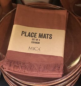 Mica decorations Placemat 4 stuks - brick kleurig