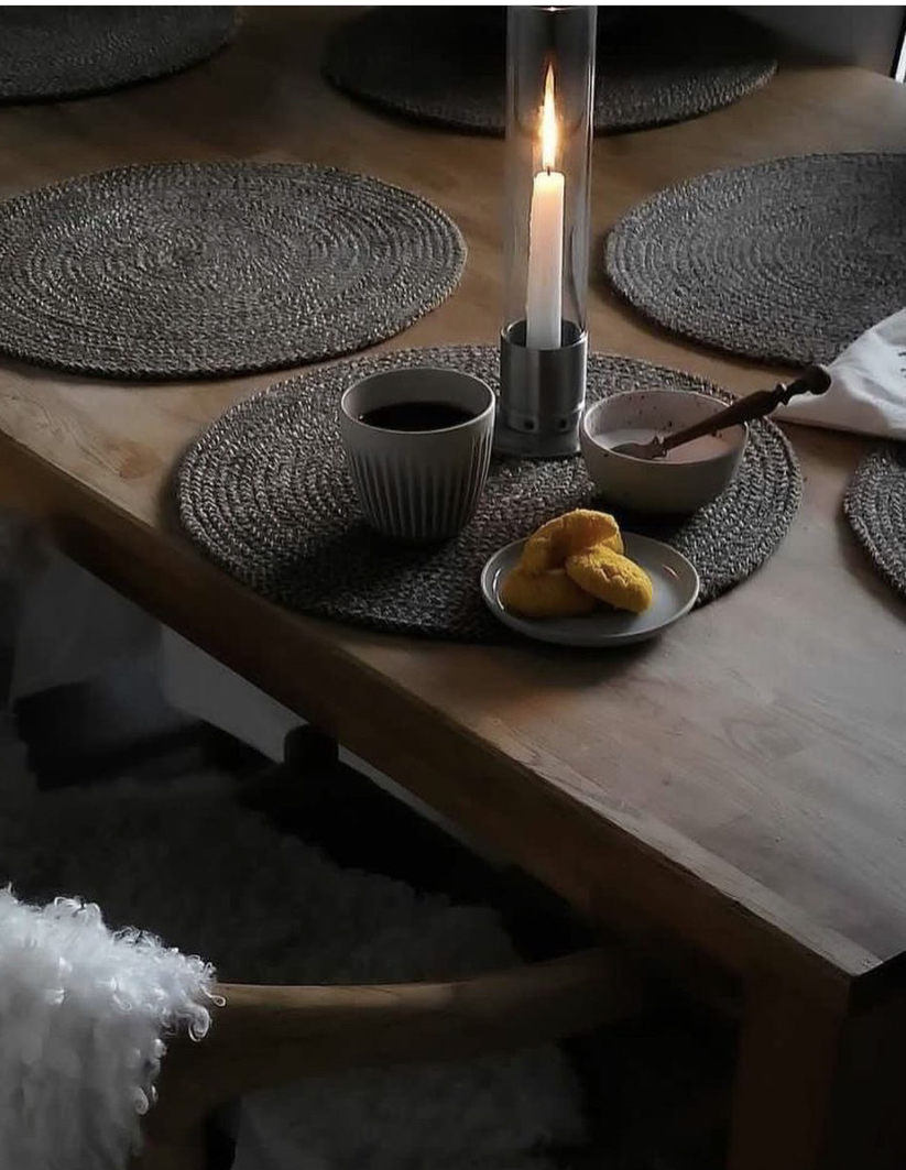 Dixie Sweden placemat jute zwart set van 4 Trendykoken