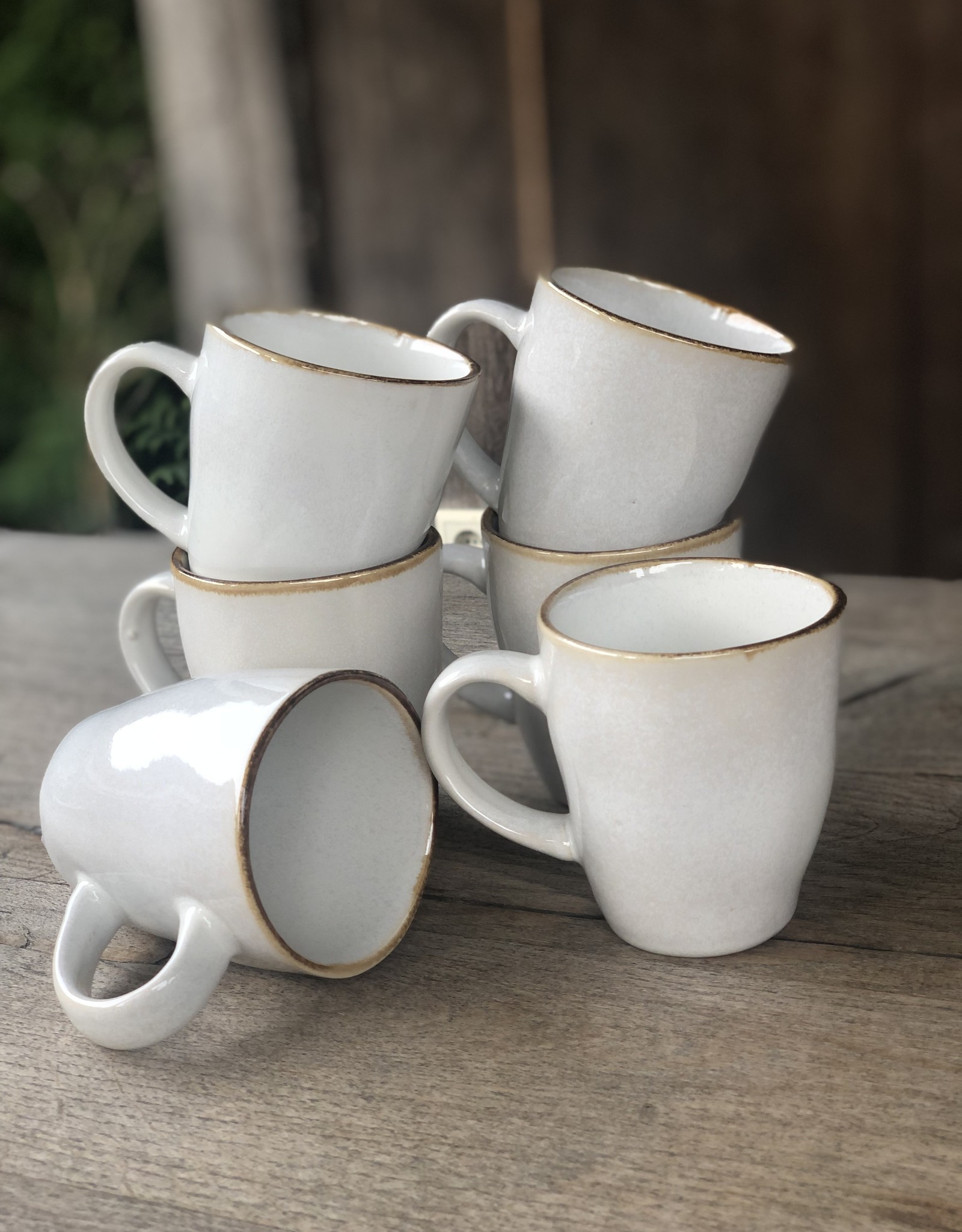 Mica decorations Koffie beker met oor Tabo - 6 stuks