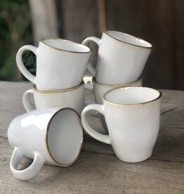 Mica decorations Koffie beker met oor Tabo - 6 stuks