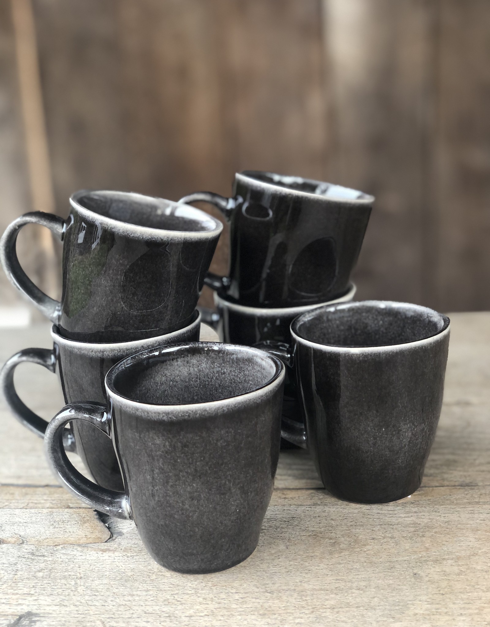 Mica decorations Koffie beker met oor Tabo - 6 stuks