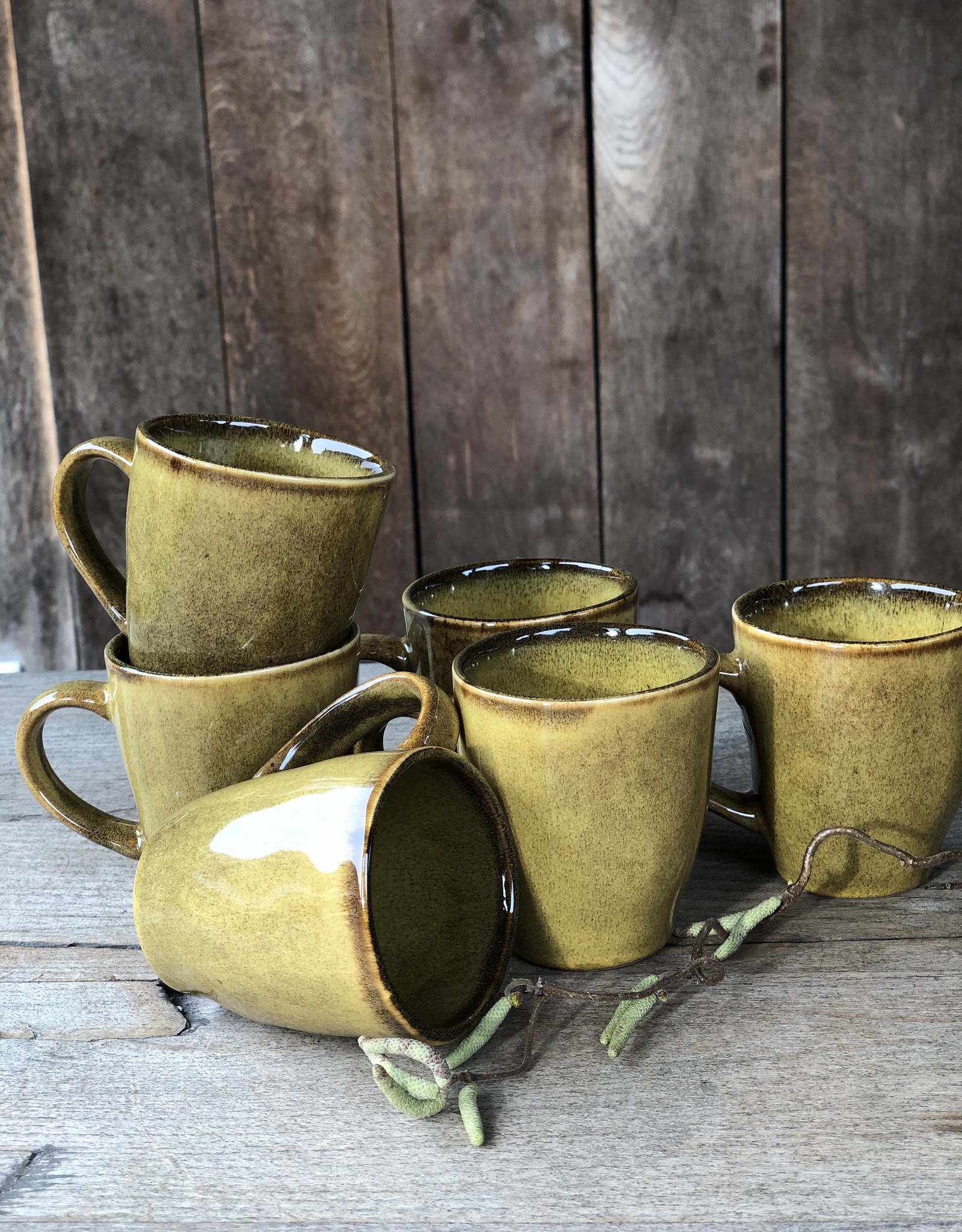 Mica decorations Koffie beker met oor Tabo - 6 stuks