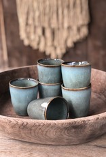 Mica decorations Koffiebeker Tabo - set van 6 - groen